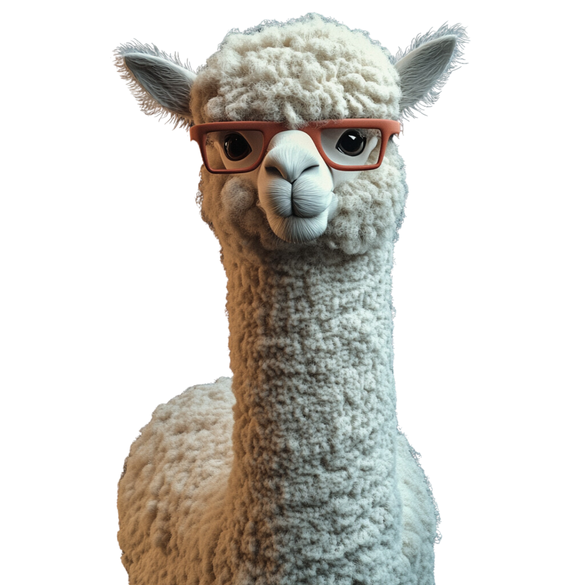Alpaca with glasses