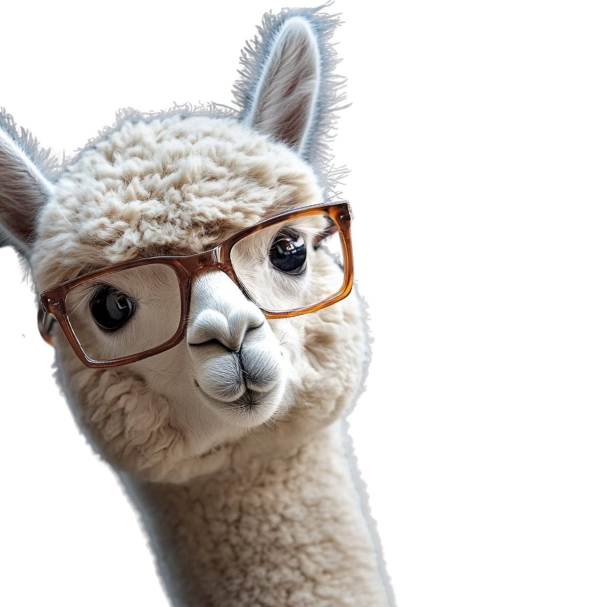 Alpaca with glasses