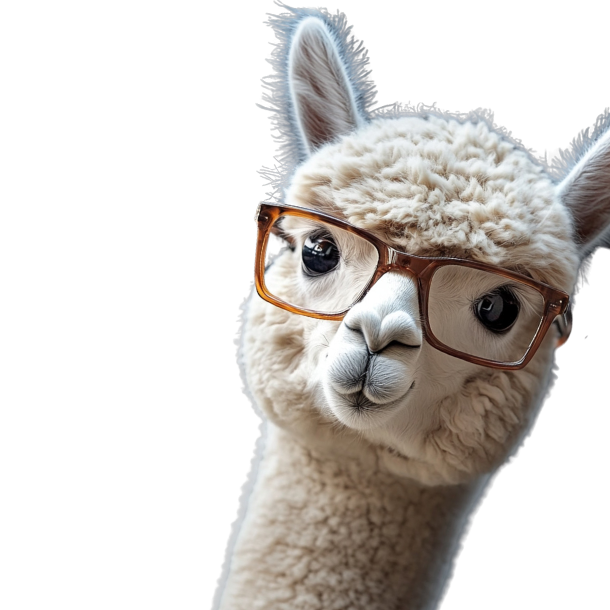 Alpaca with glasses